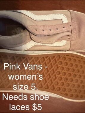 Vans Pink Suede Low-Top Sneakers with White Side Stripe
